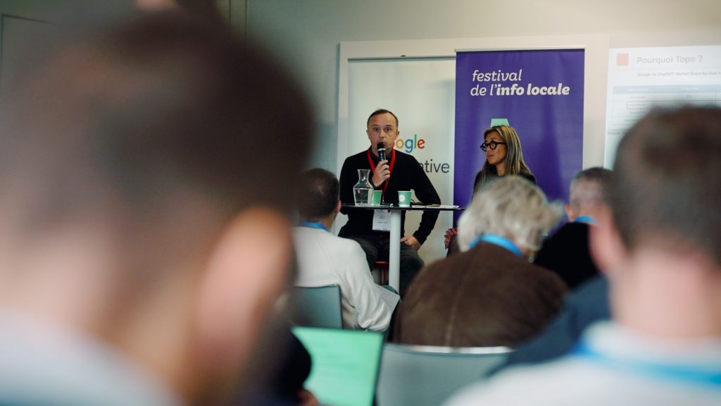 Julien Perron & Stéphanie Séjourné (Ouest-France) © FIL 2025 - Magenta Films